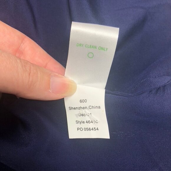 Lilly Pulitzer Navy Elsa Silk Blouse Size L - Picture 6 of 7